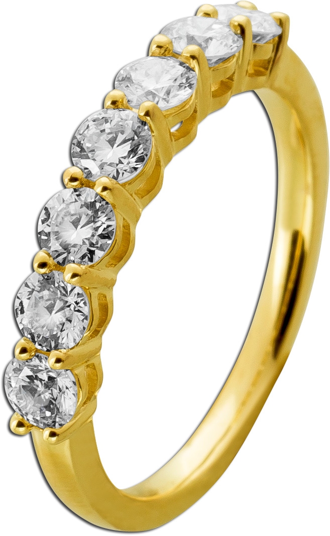 Lab Grown Diamanten 1.0ct Memoire Alliance Ring 14k Gelbgold 585 19