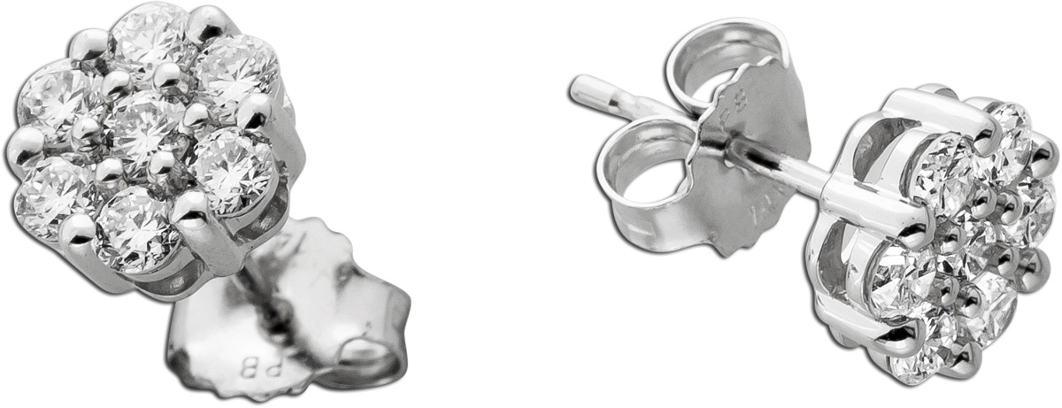 Diamant Ohrstecker 0.75ct Weissgold 585 14K Lab Grown Diamanten IGI