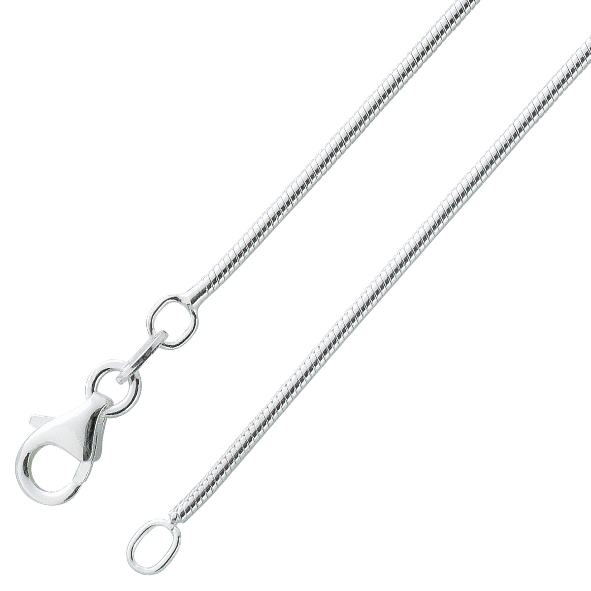 Schlangenkette 1,0mm Silber 925 massiv 50 Schlangenkette 1,0mm Silber 925 massiv 50