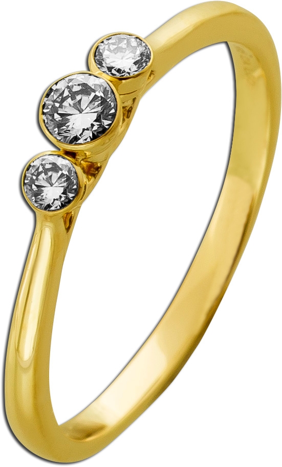 Diamantring Gold 585 14K Lab Grown Diamanten 0.25ct IGI Zertifikat 18