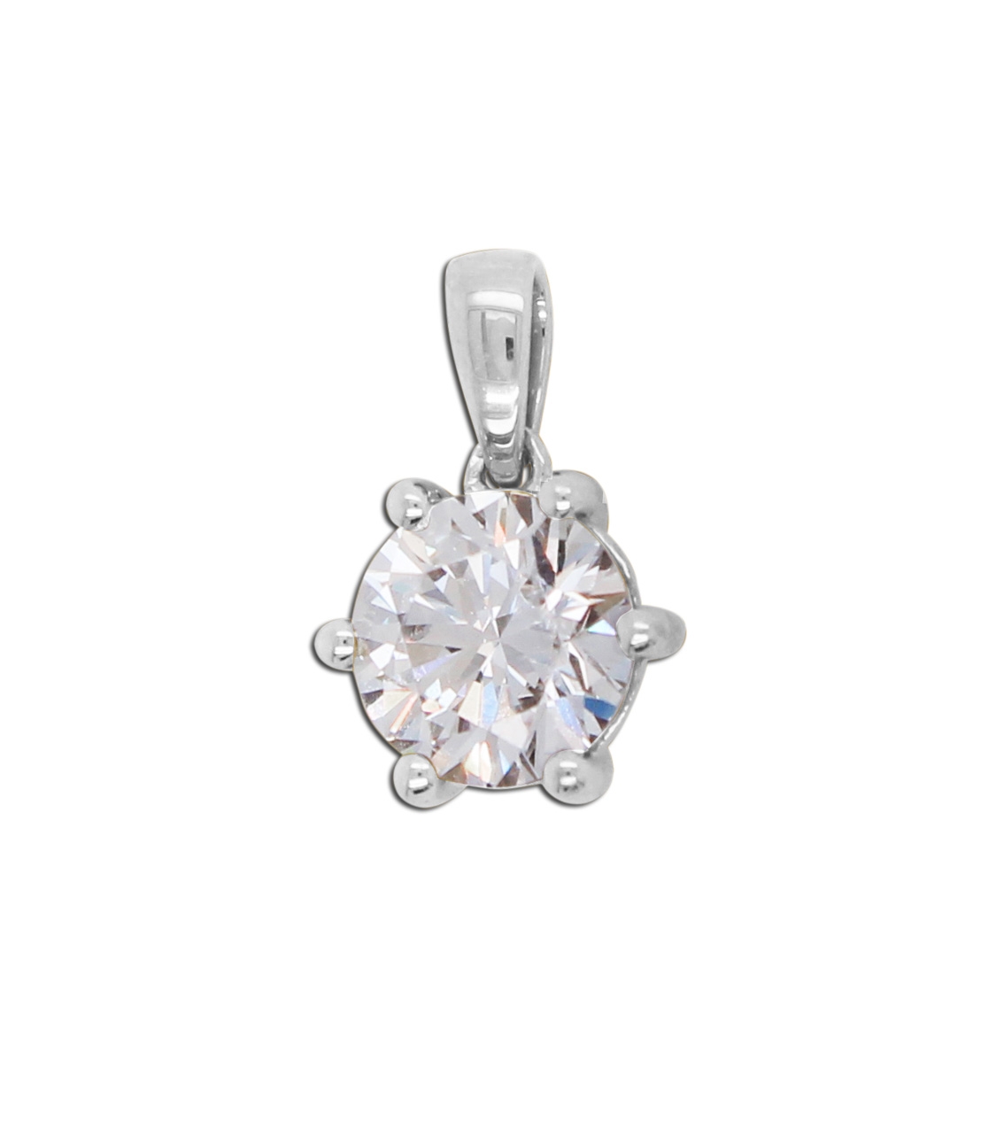 Solitär Anhänger 0.75ct F VSI Weißgold 585 14K Lab Grown Diamant