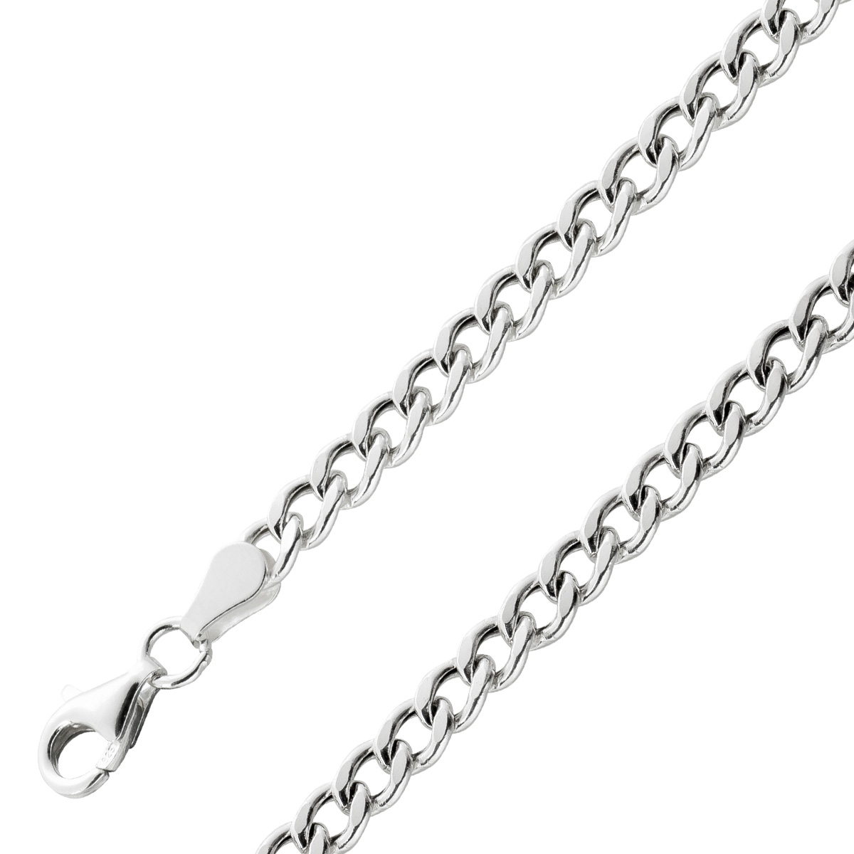 Panzerkette Cuban Link Chain Silber 925 55