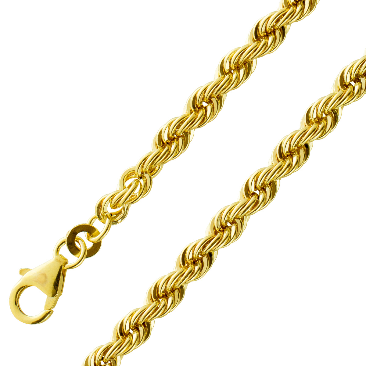 Kordelkette Armband 4mm Gelbgold 333 8 Karat halbmassiv 19 Kordelkette Armband 4mm Gelbgold 333 8 Karat halbmassiv 19