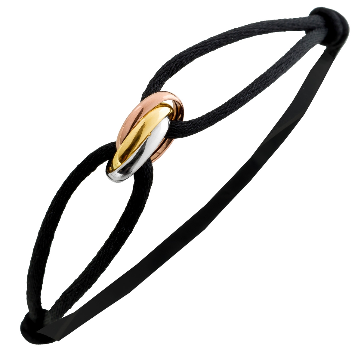 Tricolor Trinität Armband 585 14K Gelb-Weiss- Rosegold Trinity 99