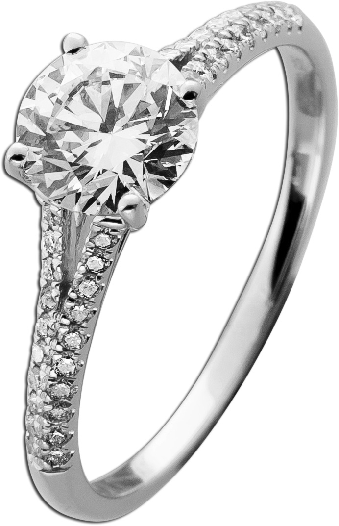 Brillantring 1.74ct Weissgold 585 14K Lab Grown Diamanten IGI 20