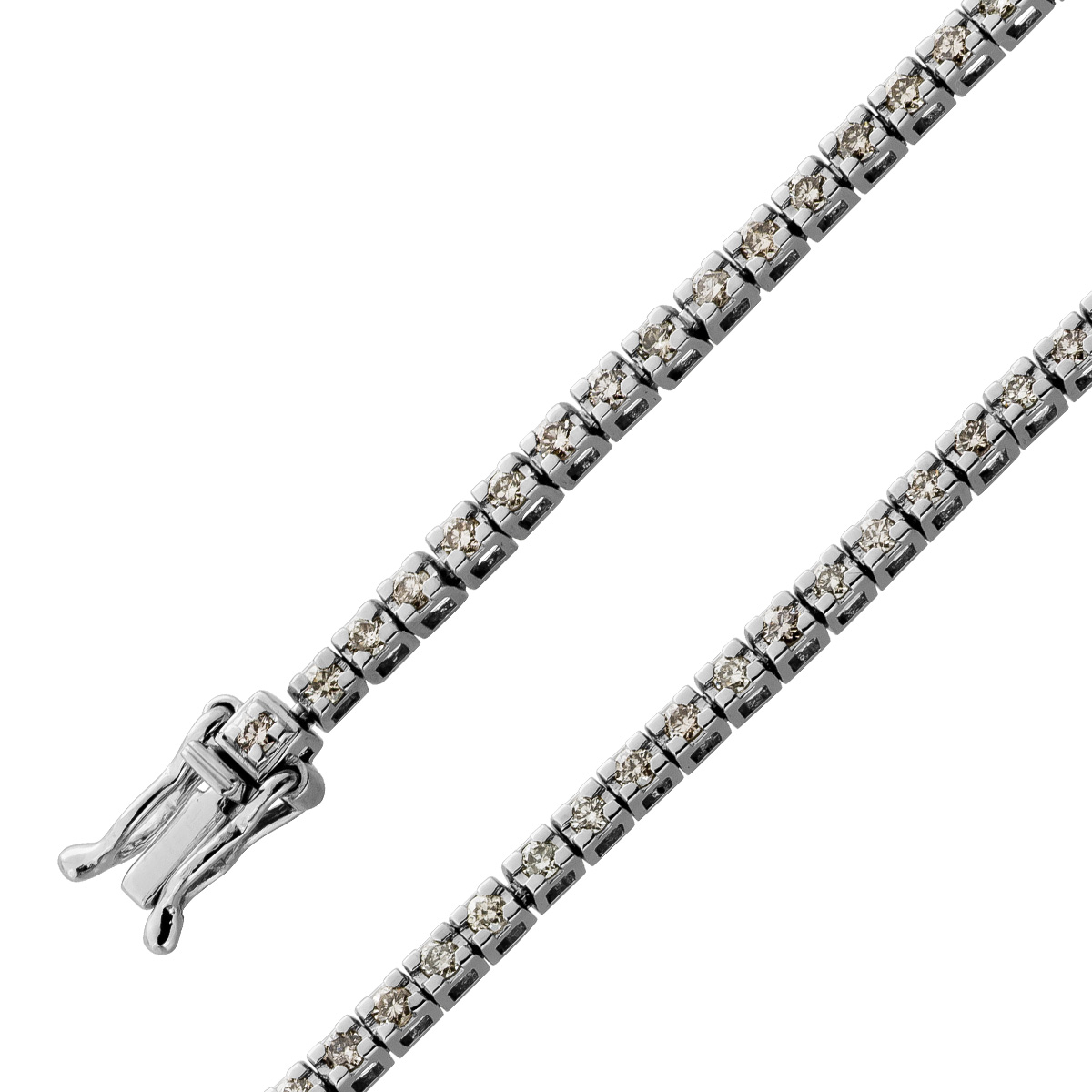 Tennisarmband Platin 950 champagnerfarbene Brillanten 1.01ct 19