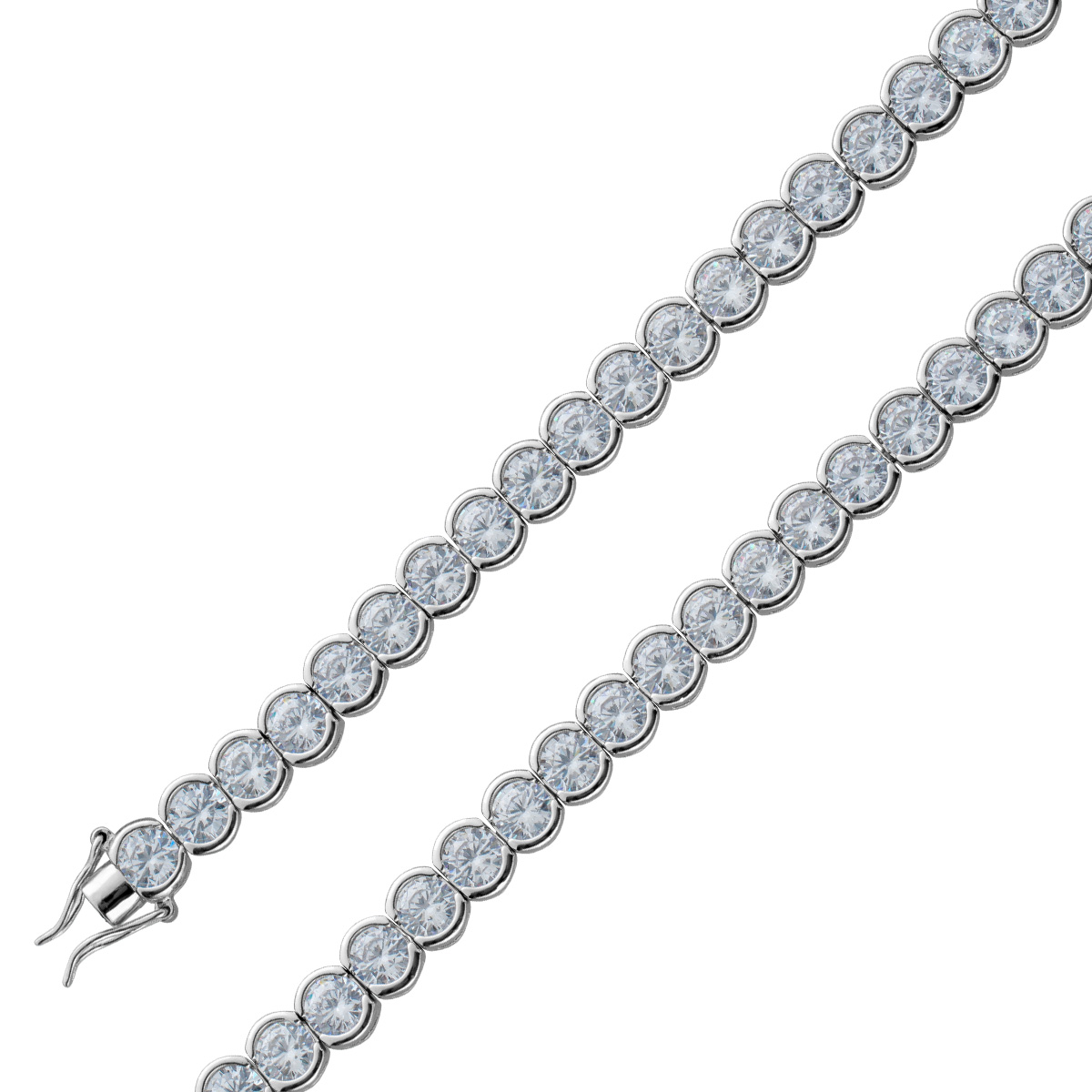 Tennis Armband Silber 925 brillantfunkelnde weisse Zirkonia 21 Tennis Armband Silber 925 brillantfunkelnde weisse Zirkonia 21