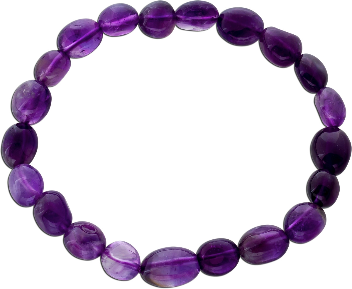 Amethyst Bracelet Purple Nugget Raw Stones 10-8mm 20