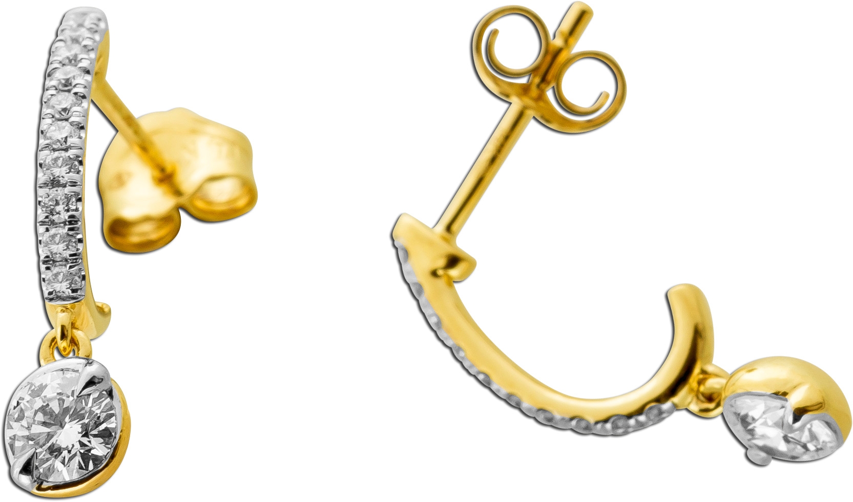 Brillant Ohrstecker 0.54ct Gold 585 14K Lab Grown Diamanten