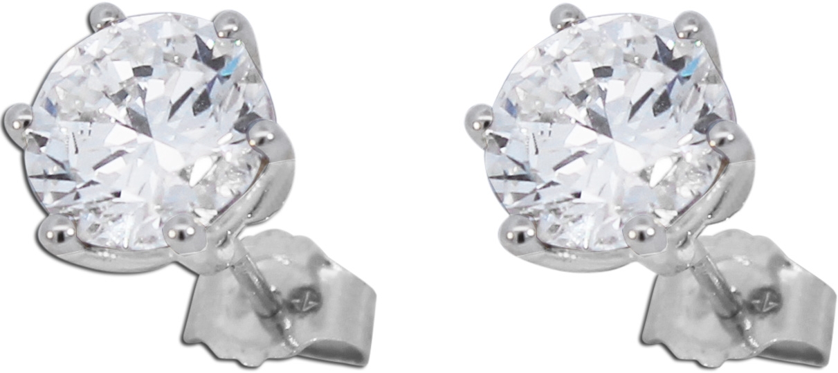 Solitär Ohrstecker 2.0ct F VSI Weißgold 585 14K Lab Grown Diamanten