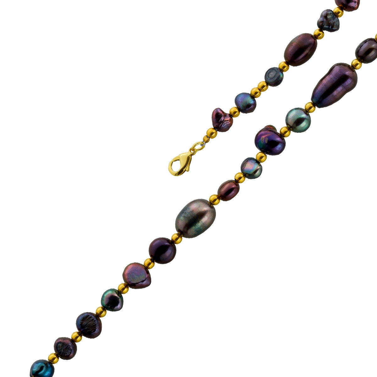 Perlenkette 48cm Süßwasserperlen 6.1-10.5mm 48