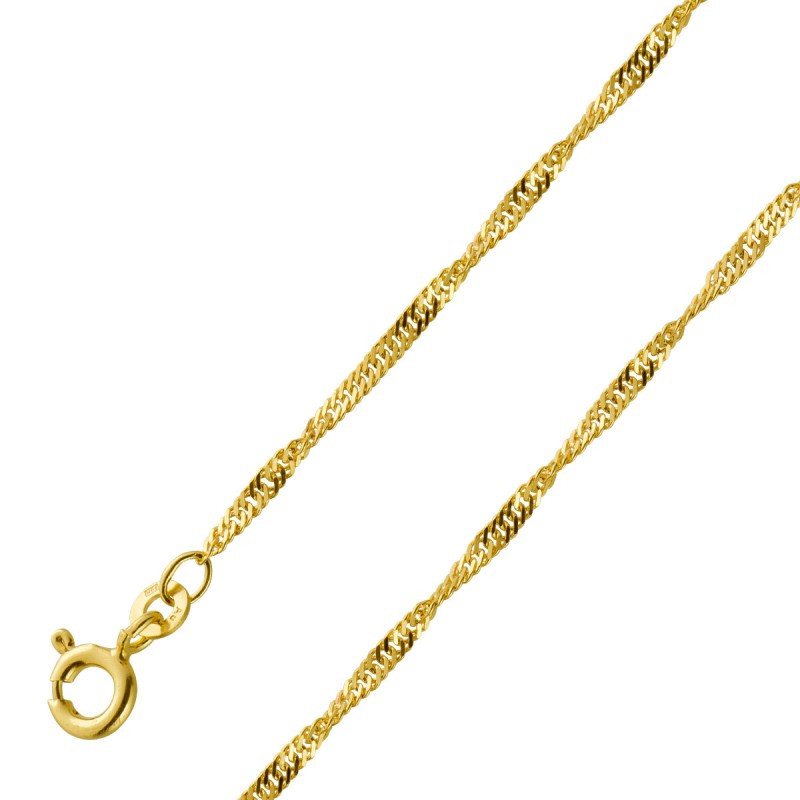  Halskette Singapur-Kette Gold 585 1,8mm 