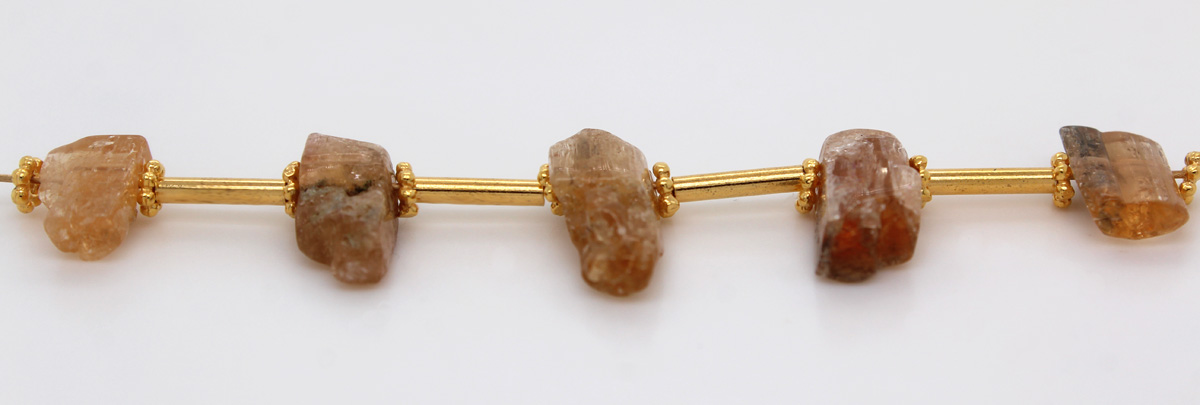 Imperial Topaz Neck Ring Yellow Gold Plated Yellow Natural Gemstones 40ct 45