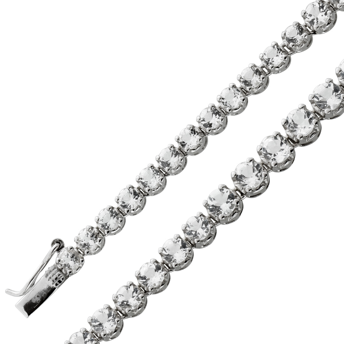 Collierkette Silber 925 weiße Topas Edelsteine 45 Collierkette Silber 925 weiße Topas Edelsteine 45