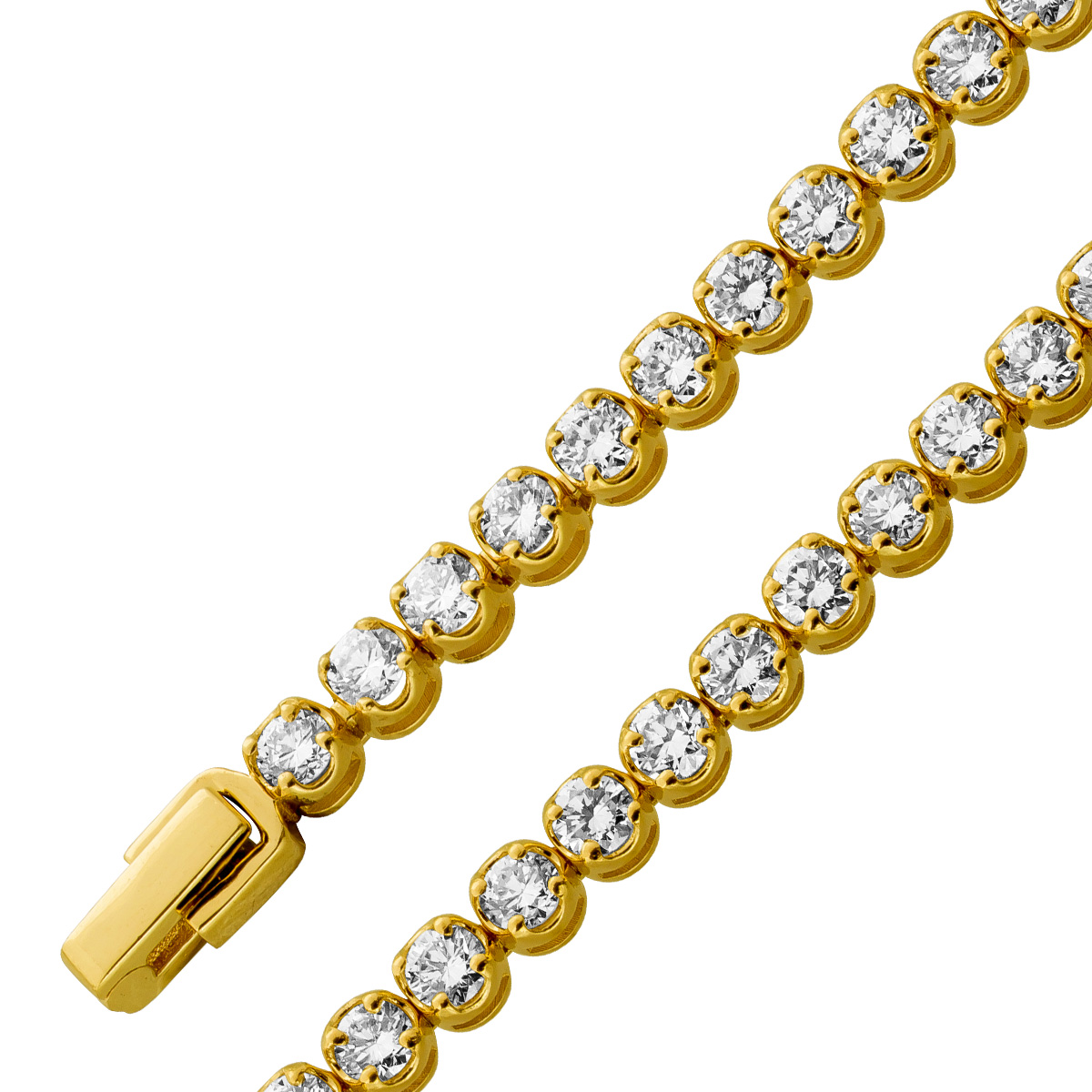 Tennisarmband Silber vergoldet Lab Grown Diamanten 5.0ct 21