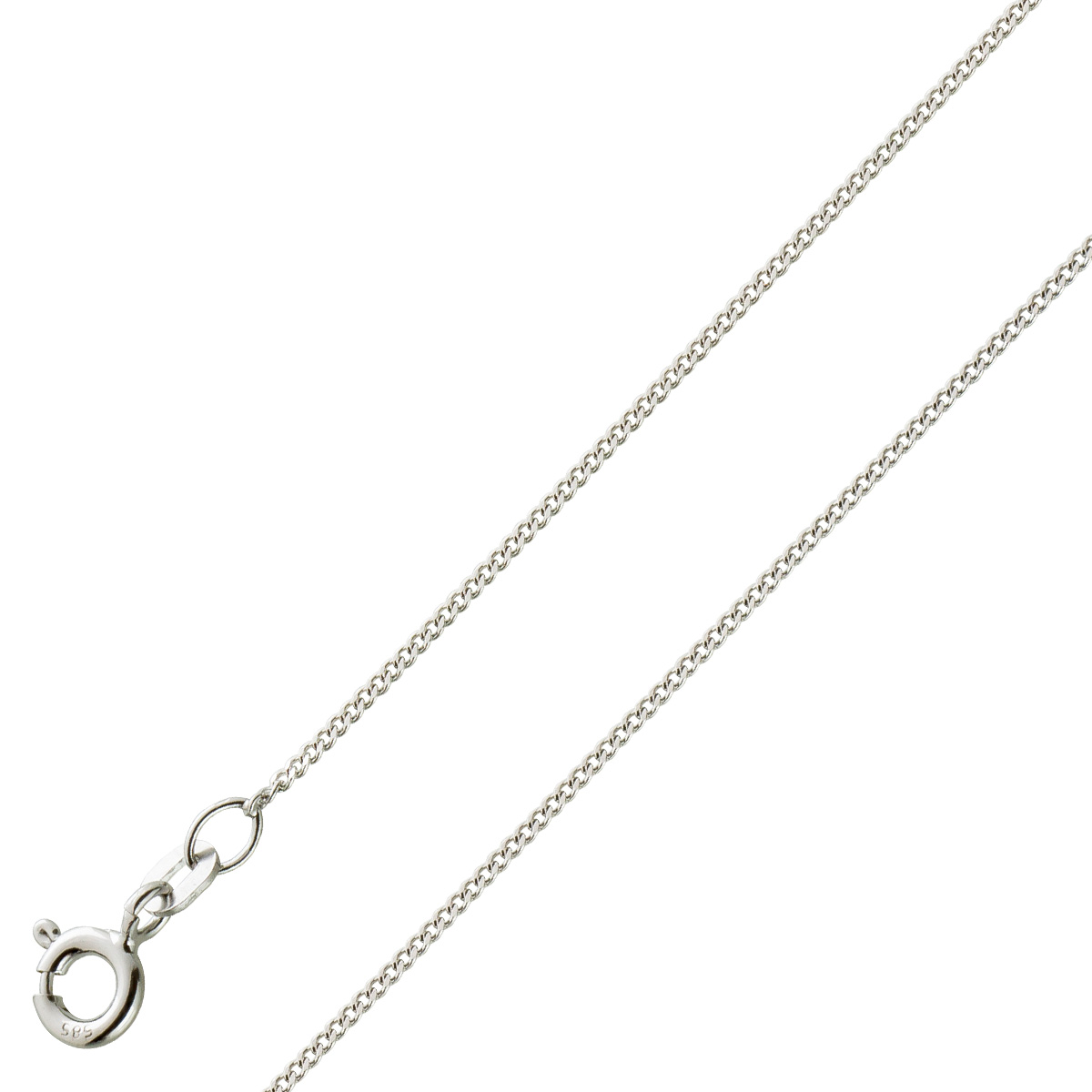 Panzerkette 1,1mm Weißgold 585 14Karat massiv poliert 50