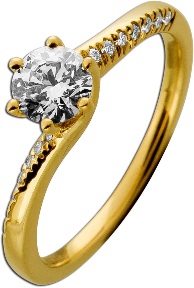 Brillantring 0.60ct Gold 585 14K Lab Grown Solitaer Diamanten 20