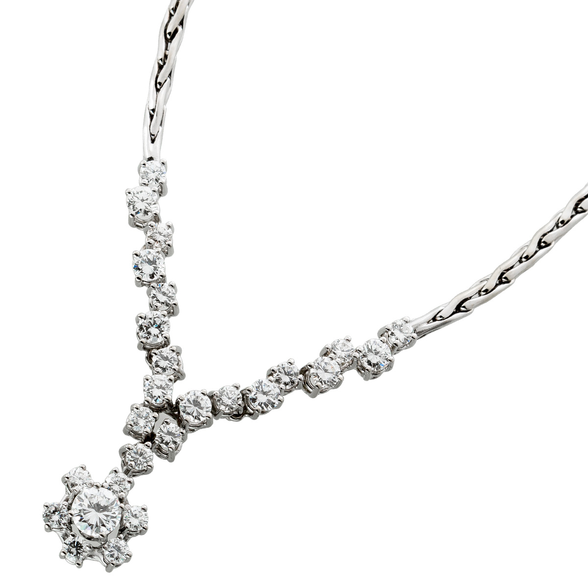 Diamantcollier WEMPE Weißgold 750 Brillanten 2.25ct TW VSI 44 Diamantcollier WEMPE Weißgold 750 Brillanten 2.25ct TW VSI 44