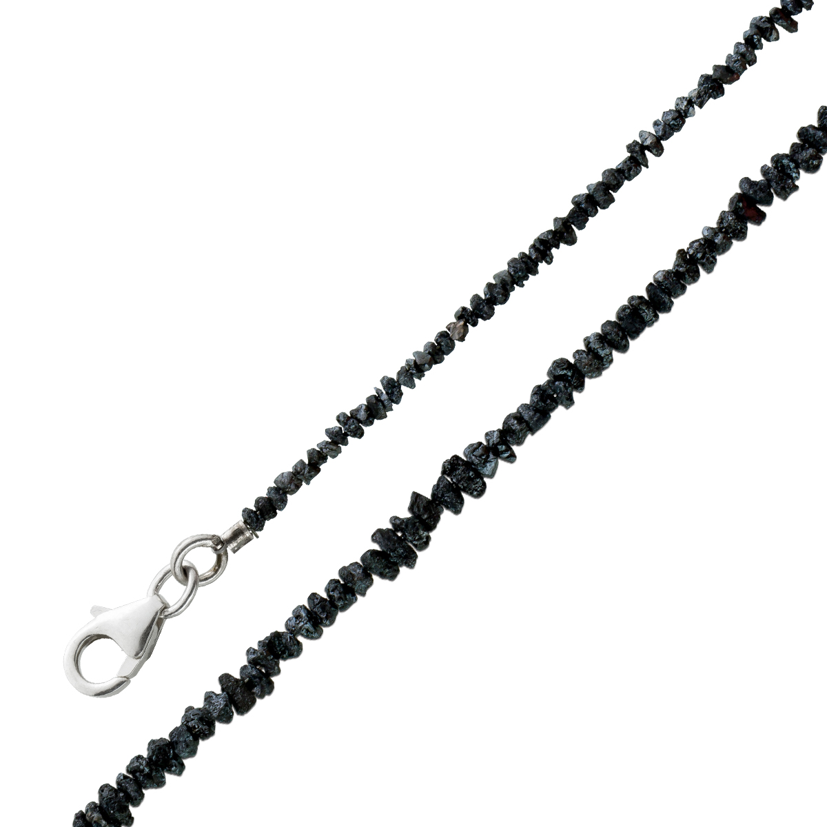 Schwarze Diamantkette Rohdiamanten 45cm 4mm 20ct 45 Schwarze Diamantkette Rohdiamanten 45cm 4mm 20ct 45
