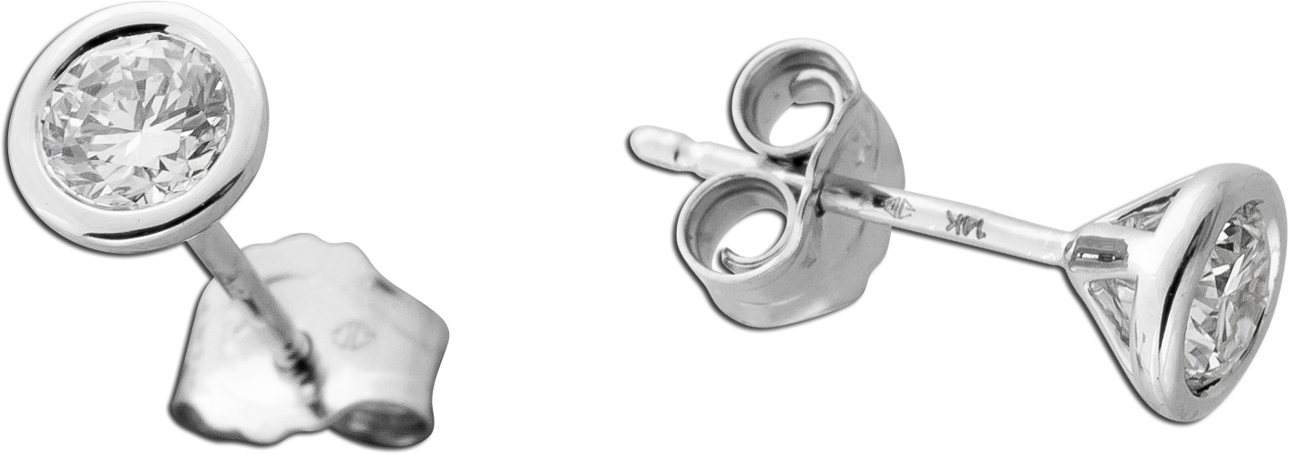 Brillant Ohrstecker 0.50ct Weißgold 585 14K Lab Grown Diamanten
