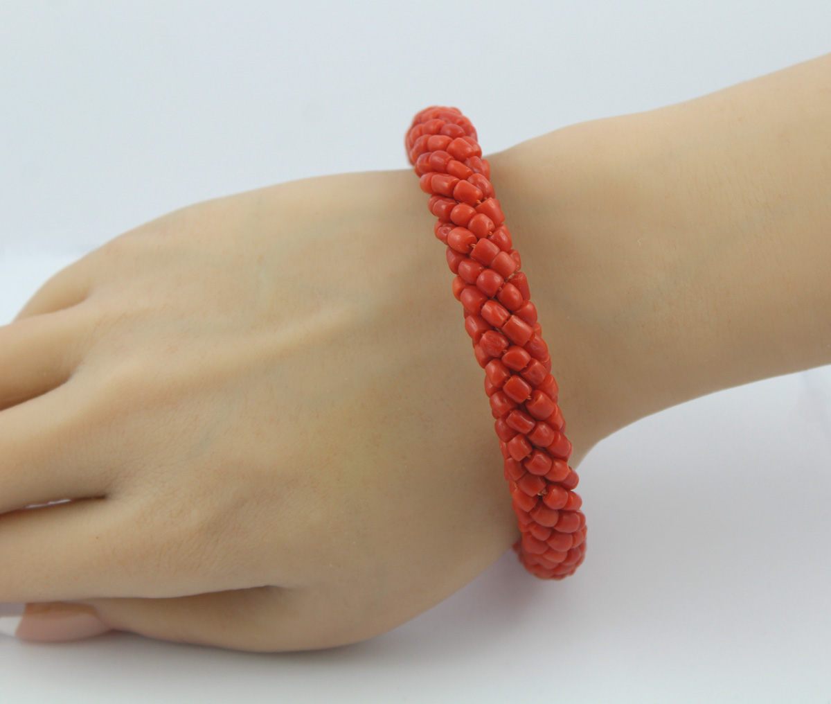 Coral Bangle Red Sardinian Coral Antique Jewelry 18