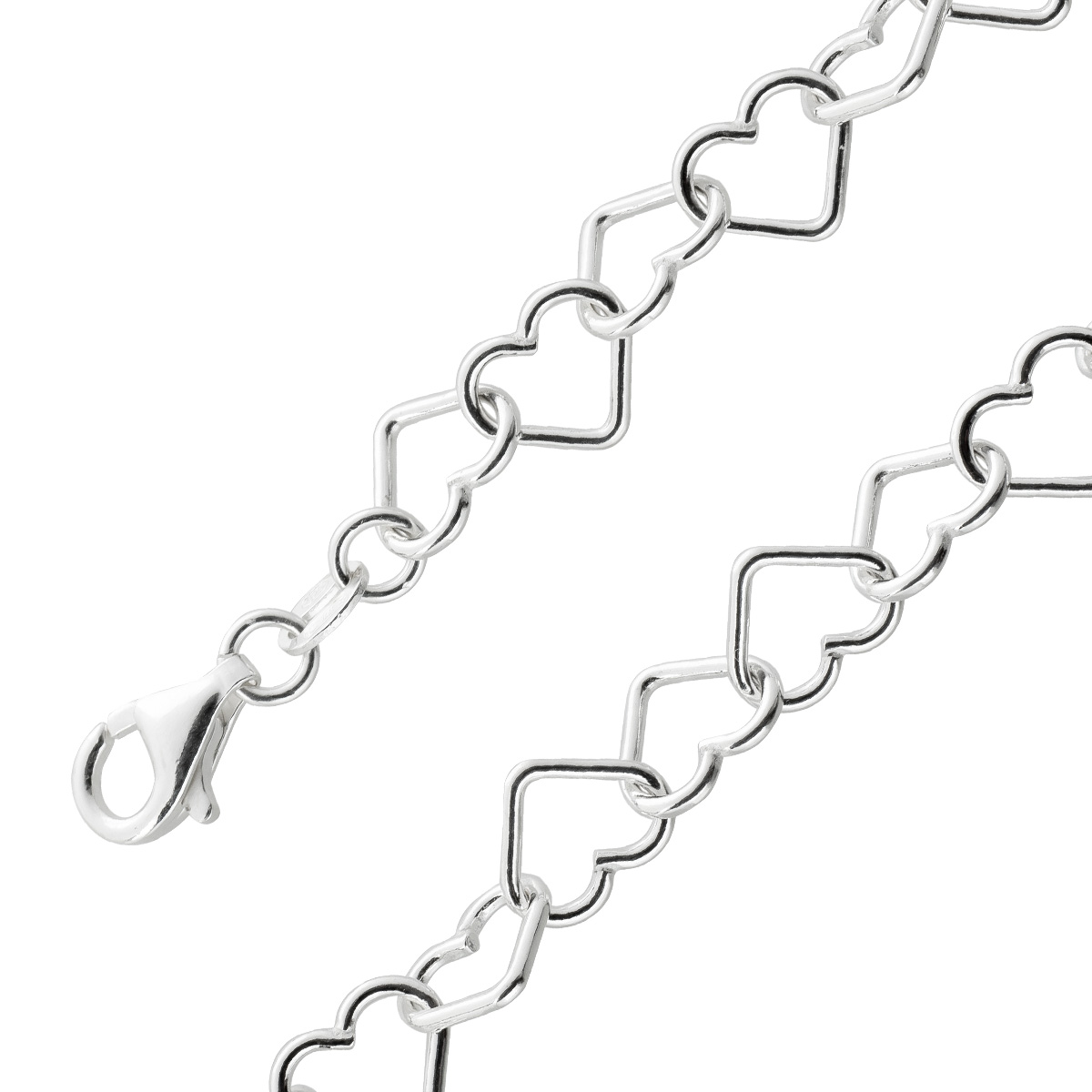 Herz Armband Damenarmband Silber 925 Herzdesign 18