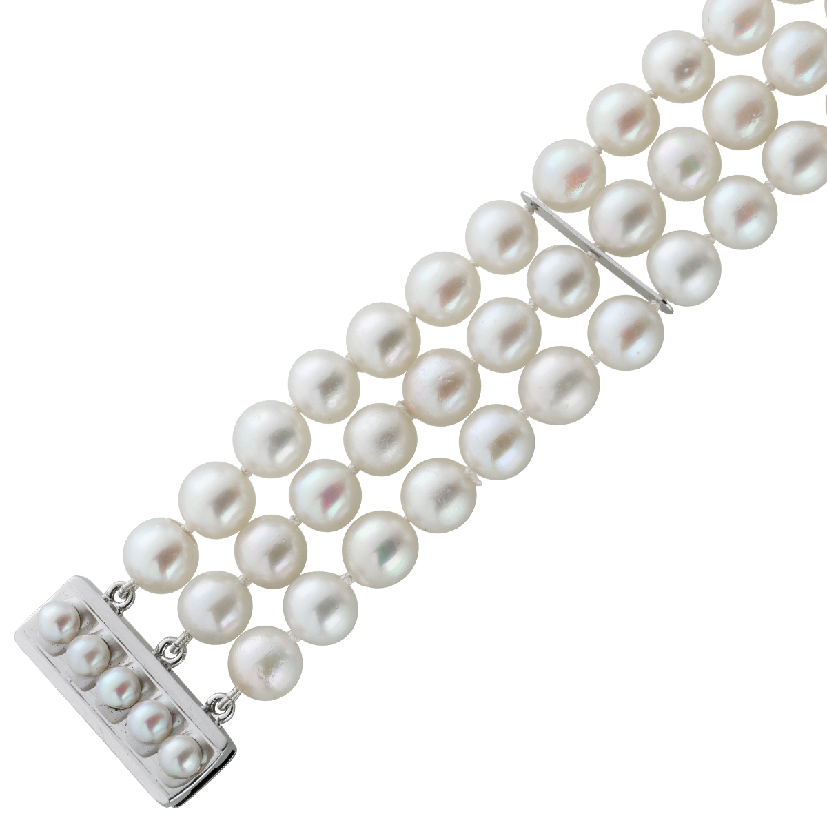 Antikes Japanische Akoyaperlenarmband Silber 835 16 Antikes Japanische Akoyaperlenarmband Silber 835 16